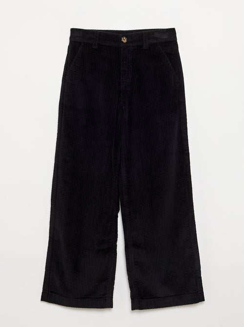 Pantalon wide leg en velours côtelés - Kiabi