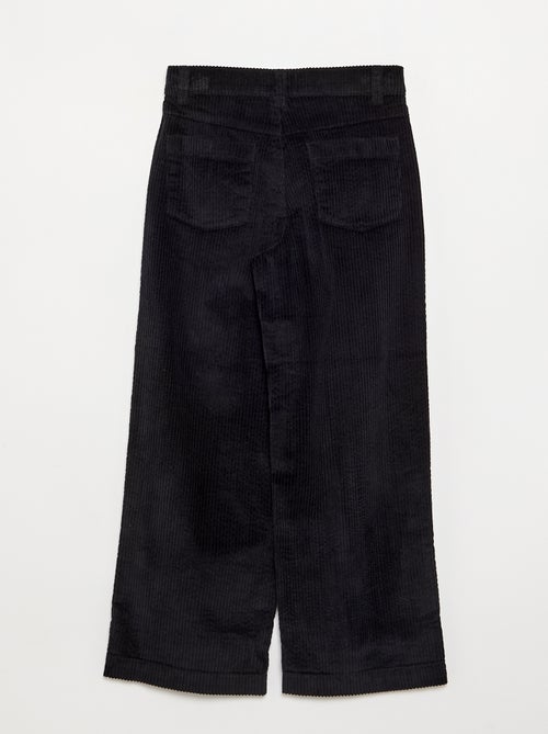 Pantalon wide leg en velours côtelés - Kiabi