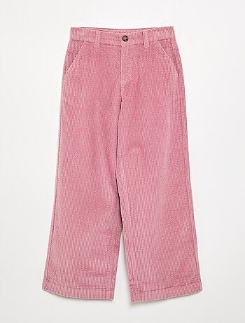 Pantalon wide leg en velours côtelés