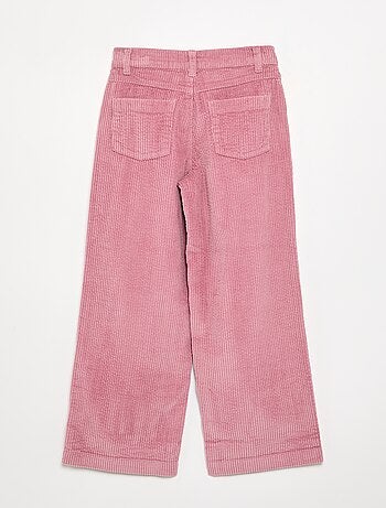 Pantalon wide leg en velours côtelés
