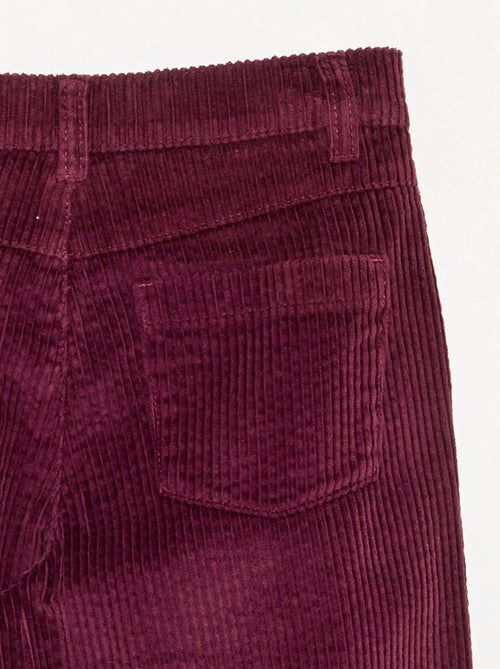 Pantalon wide leg en velours côtelés - Kiabi