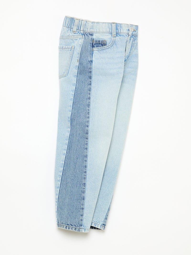 Pantalon wide leg fit / coupe large à 2 teintes Bleu - Kiabi