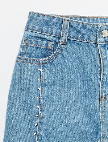 Pantalon wide leg fit / coupe large avec clous fantaisies