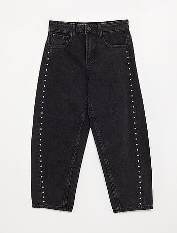 Pantalon wide leg fit / coupe large avec clous fantaisies