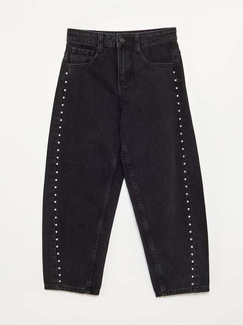 Pantalon wide leg fit / coupe large avec clous fantaisies - Kiabi