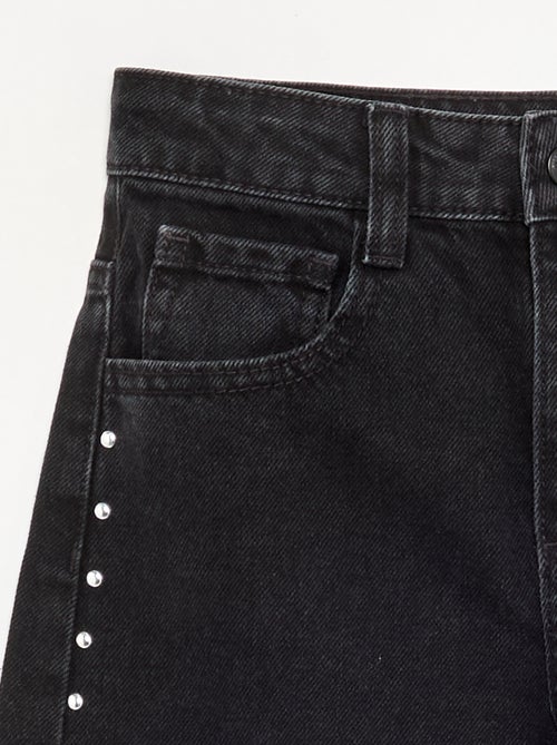Pantalon wide leg fit / coupe large avec clous fantaisies - Kiabi