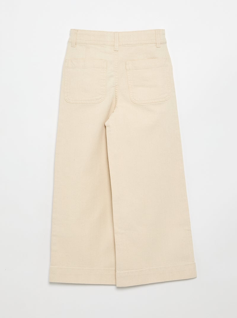 Pantalon wide leg fit / coupe large Blanc - Kiabi