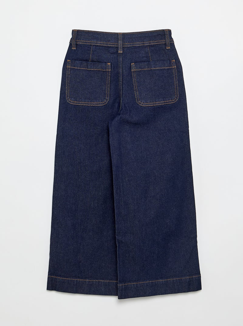 Pantalon wide leg fit / coupe large Bleu - Kiabi