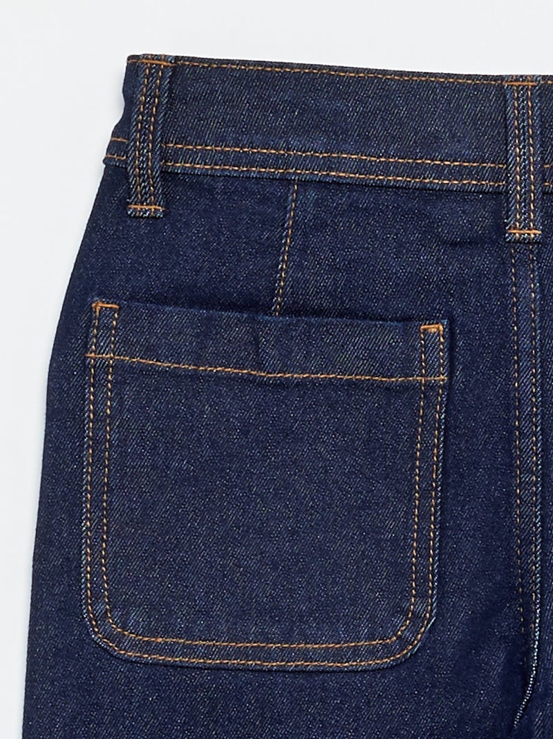 Pantalon wide leg fit / coupe large Bleu - Kiabi