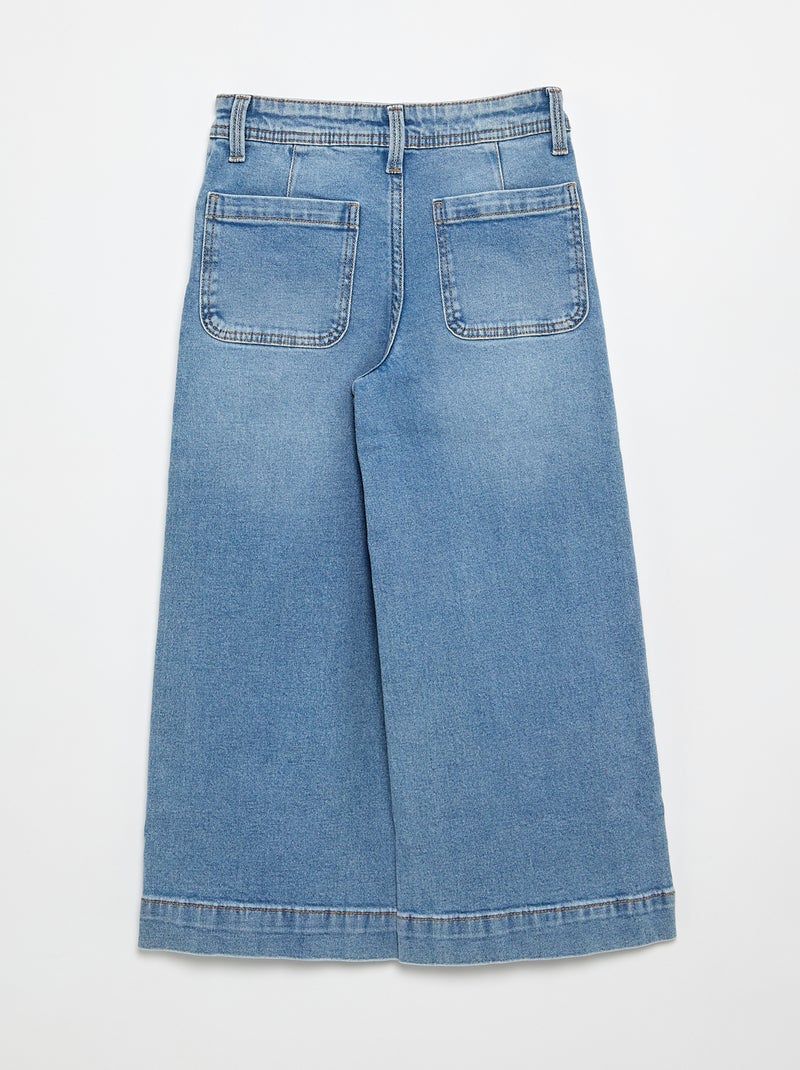 Pantalon wide leg fit / coupe large Bleu - Kiabi