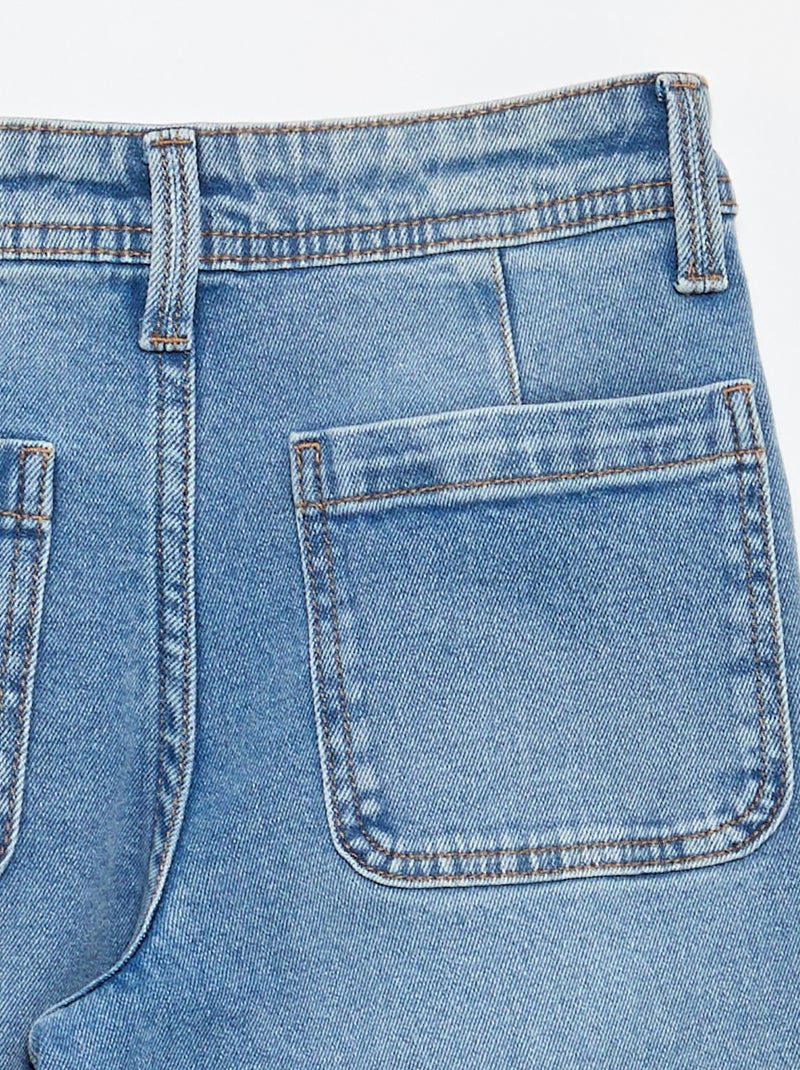 Pantalon wide leg fit / coupe large Bleu - Kiabi
