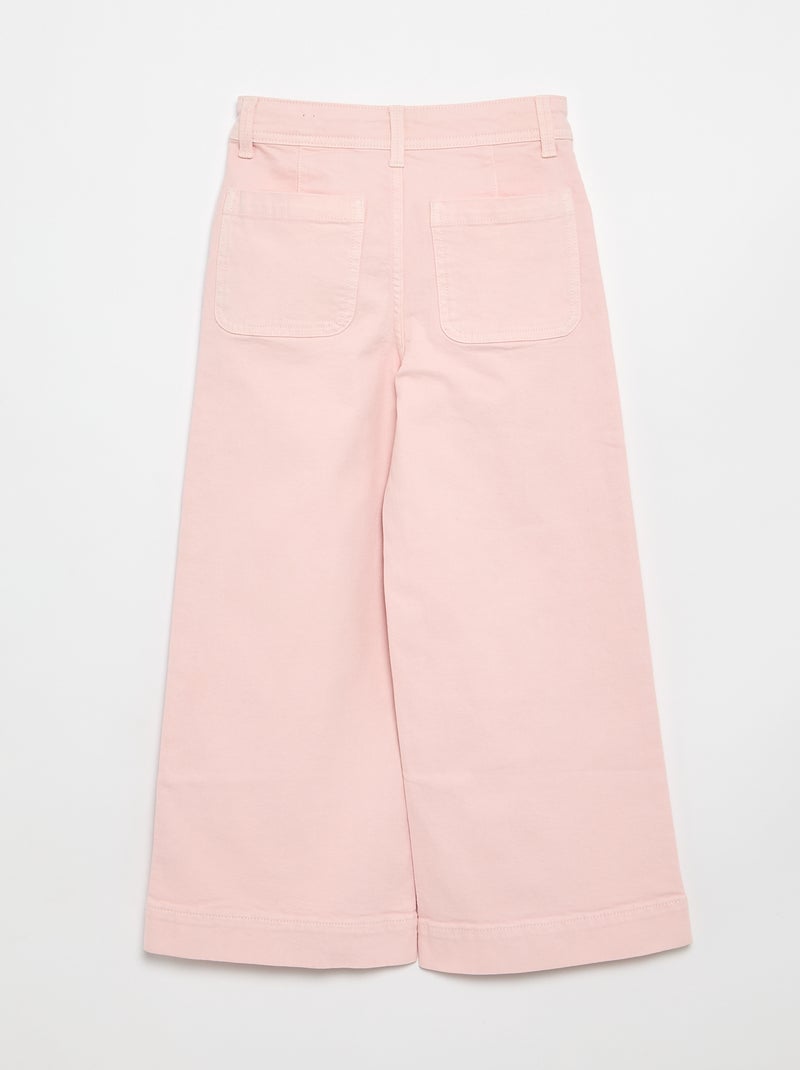 Pantalon wide leg fit / coupe large Rose - Kiabi