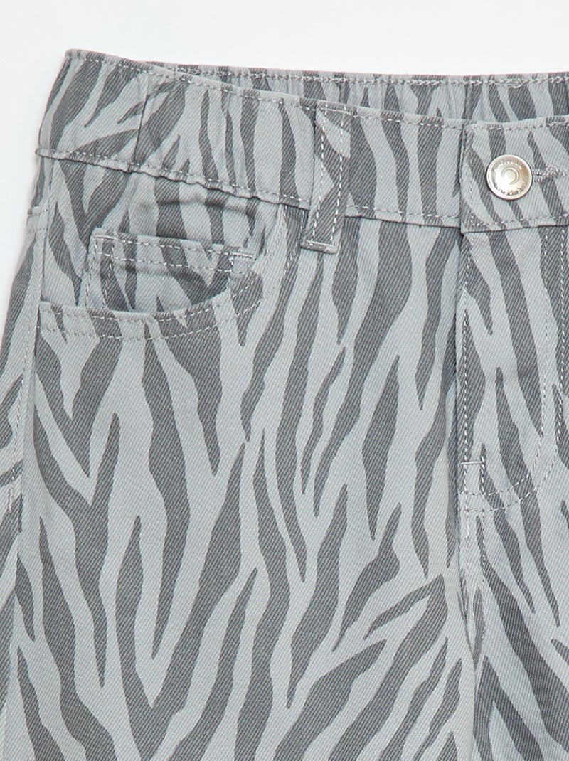 Pantalon wide leg Gris - Kiabi