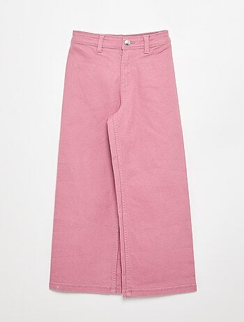 Pantalon wide leg sans poches devant