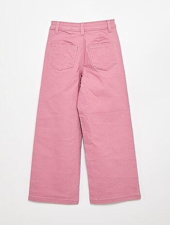 Pantalon wide leg sans poches devant
