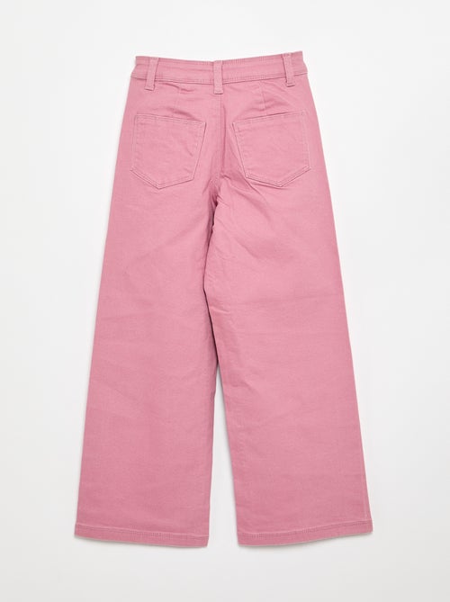 Pantalon wide leg sans poches devant - Kiabi