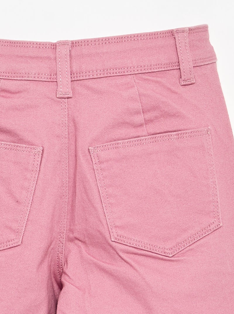 Pantalon wide leg sans poches devant Rose - Kiabi