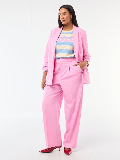 Pantalon wide leg taille haute - Kiabi