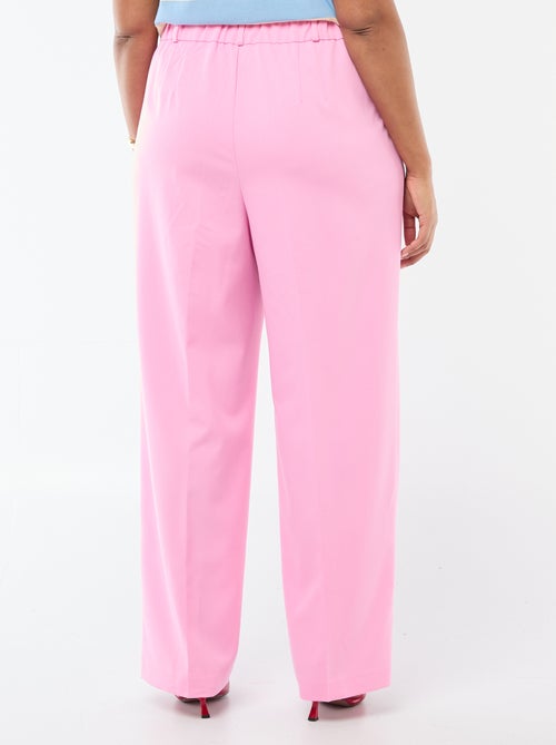 Pantalon wide leg taille haute - Kiabi