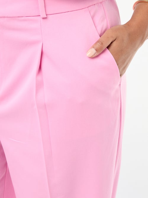 Pantalon wide leg taille haute - Kiabi