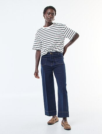 Pantalon wide leg uni