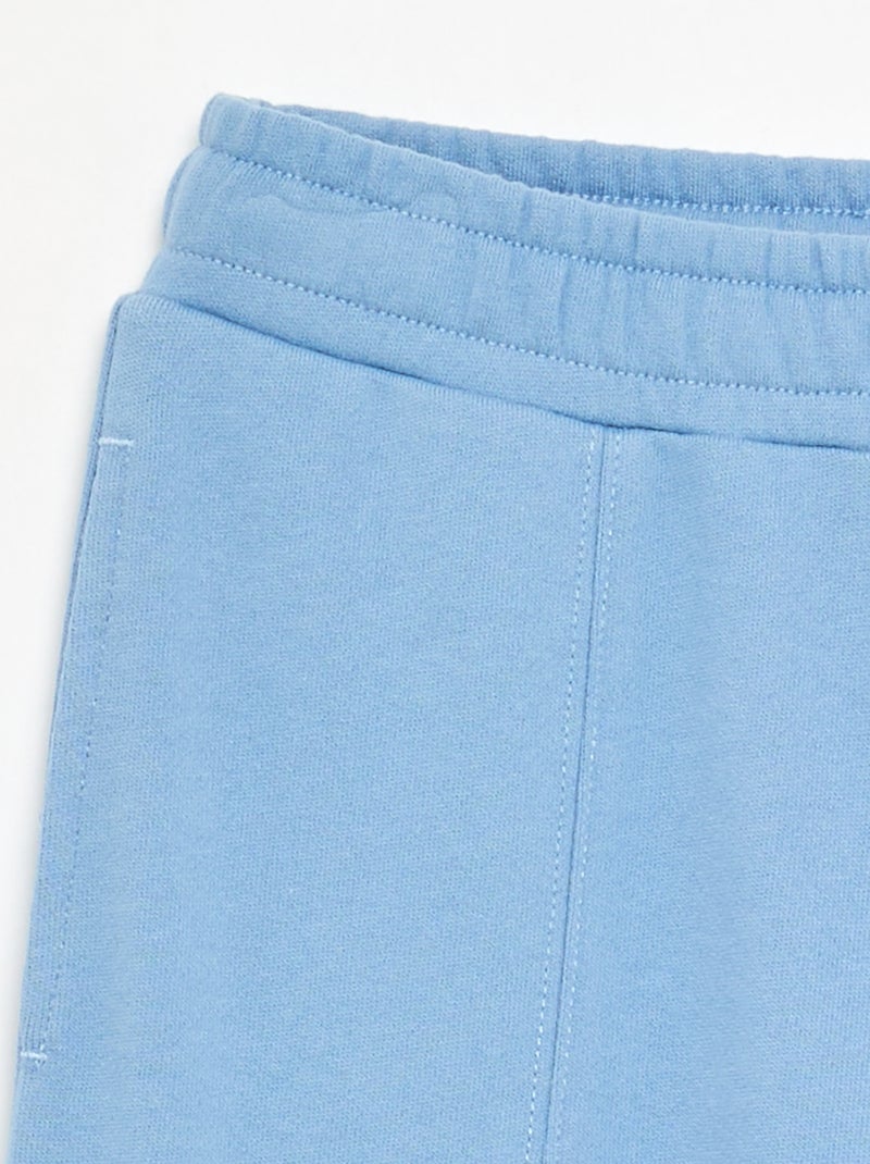 Pantalon wide leg uni Bleu - Kiabi