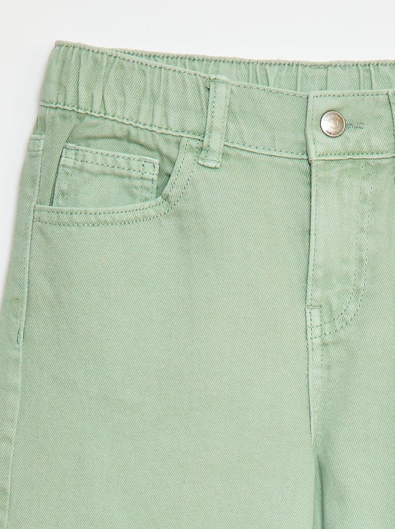 Pantalon wide leg Vert - Kiabi
