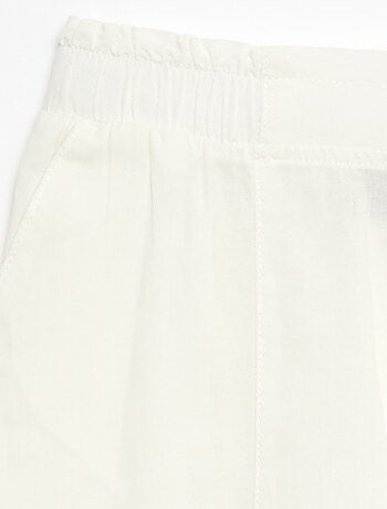 Pantalon wide leg/coupe large en coton tissé