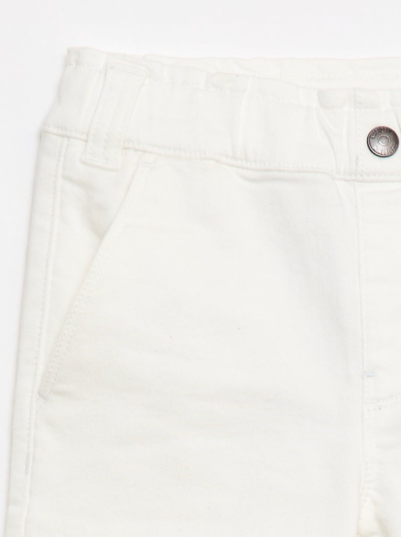 Pantalon wide legs - collection facile à enfiler BLANC - Kiabi