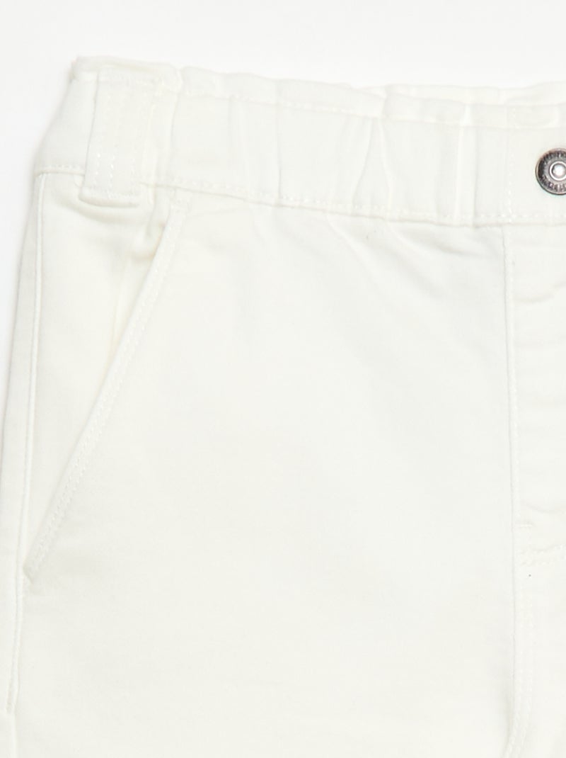 Pantalon wide legs - collection facile à enfiler Blanc - Kiabi