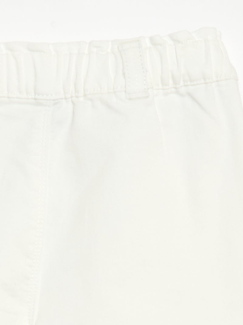 Pantalon wide legs - collection facile à enfiler Blanc - Kiabi