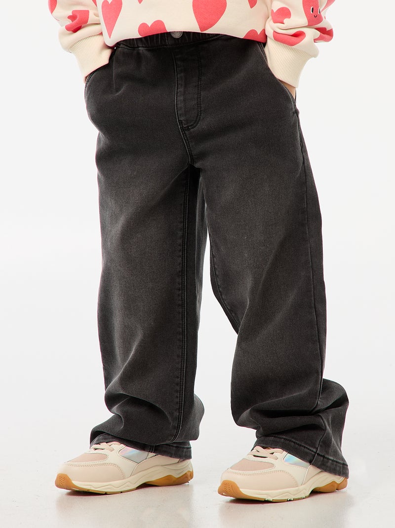 Pantalon wide legs - So Easy Gris - Kiabi