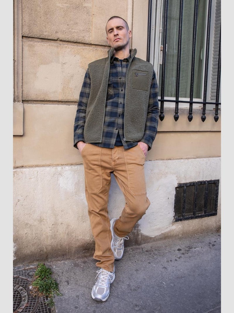 Pantalon WORK droite 'Le Temps Des Cerises' Beige - Kiabi