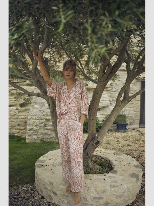 Pantalon YESA droit 'Le Temps Des Cerises' - Kiabi