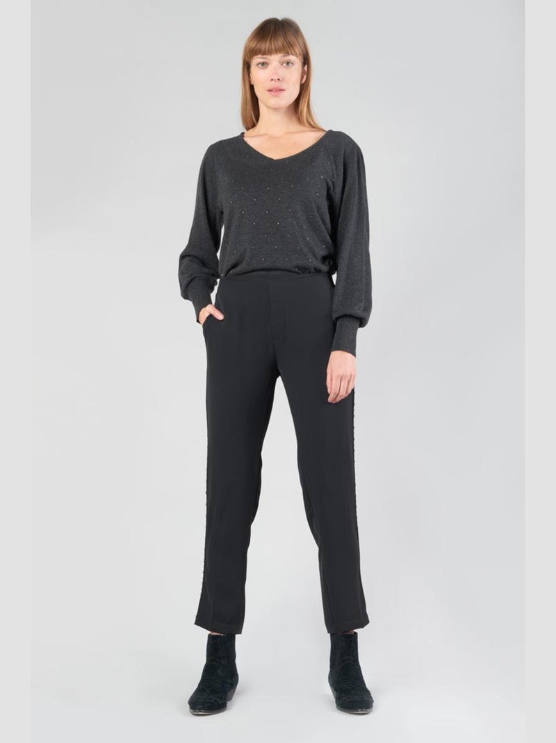 Pantalon ZENA carotte 'Le Temps Des Cerises' Noir - Kiabi