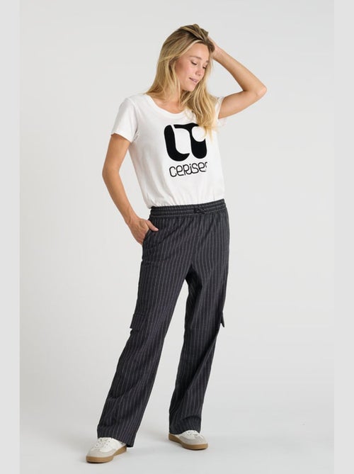 Pantalon ZITAGI droite 'Le Temps Des Cerises' - Kiabi