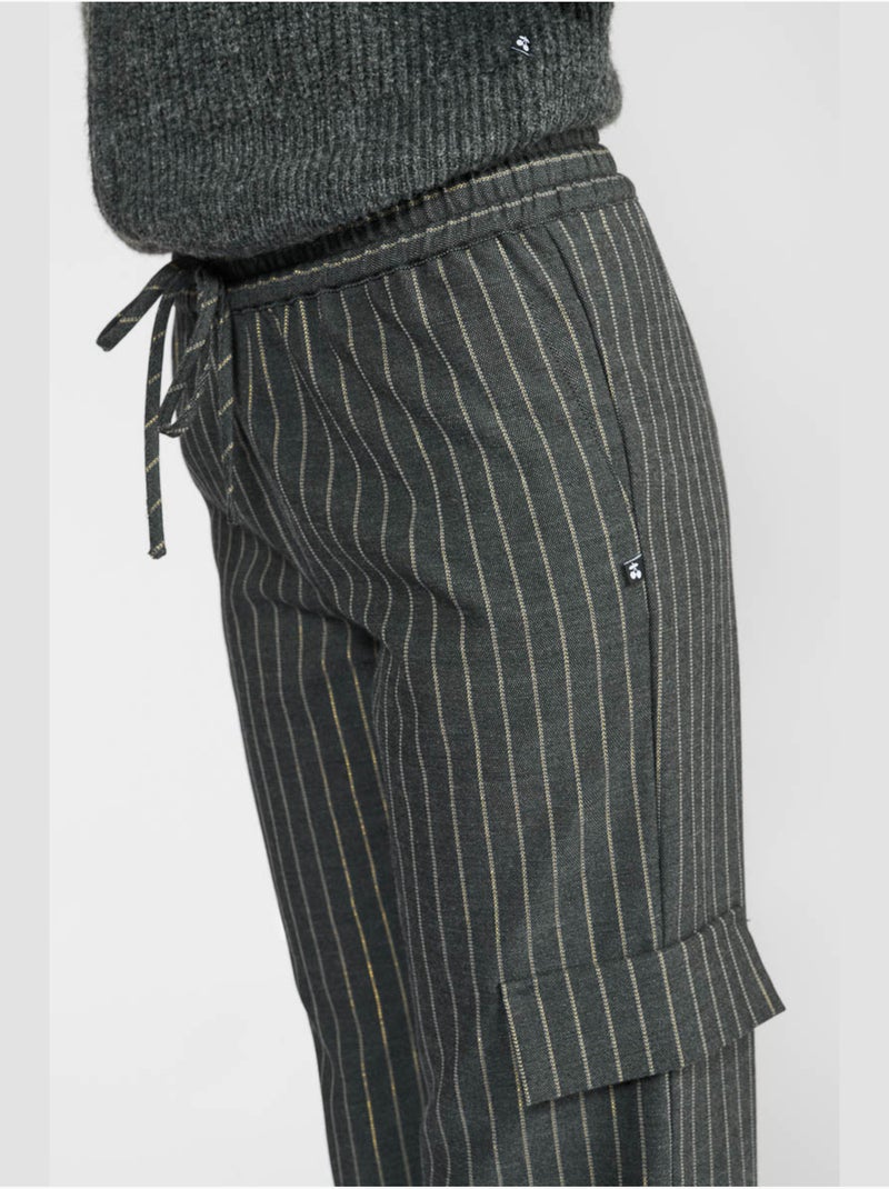 Pantalon zitagi droite 'le temps des cerises' Gris - Kiabi