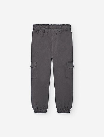 Pantalons cargo cardés, gris