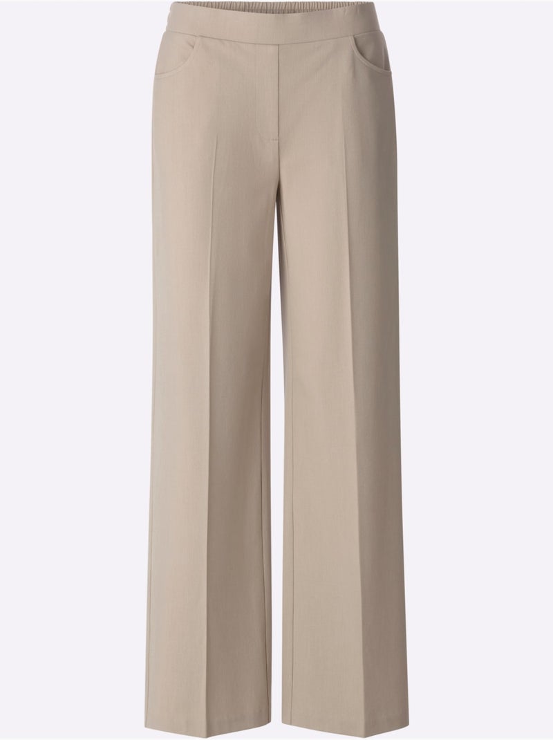 Pantalons coupe confortable - Taille standard - helline Beige chiné - Kiabi