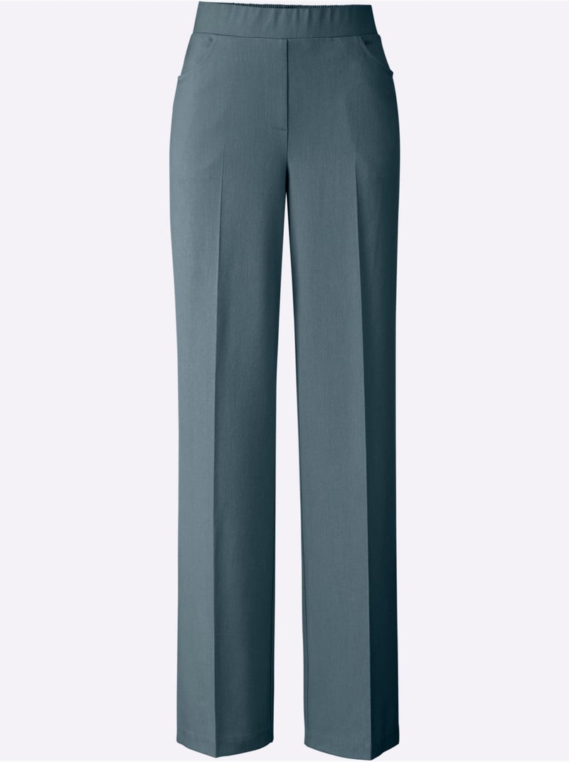 Pantalons coupe confortable - Taille standard - helline Bleu pétrole - Kiabi