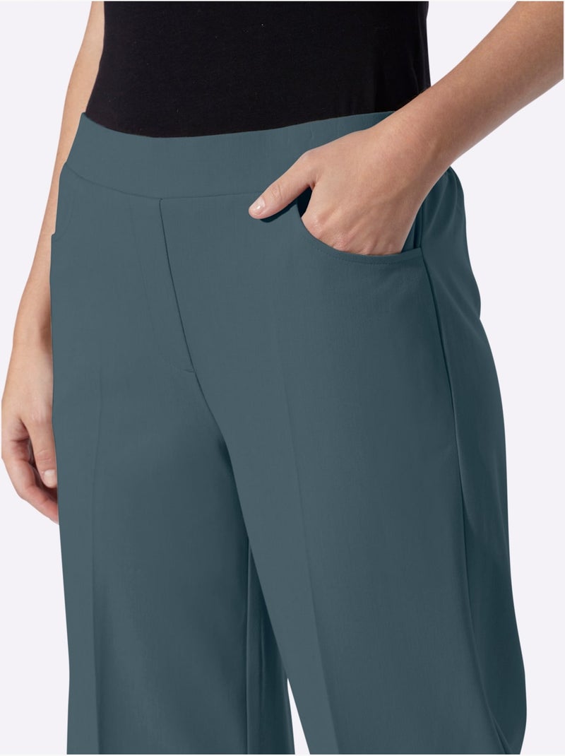 Pantalons coupe confortable - Taille standard - helline Bleu pétrole - Kiabi