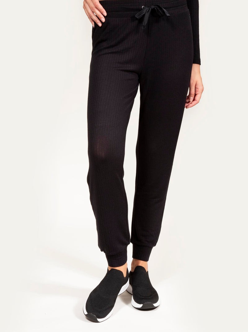 Pantalons homewear douceur et ultra confort Noir - Kiabi