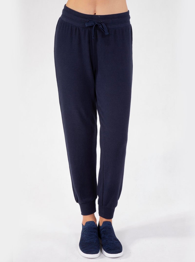 Pantalons homewear vêtements d'intérieur, matière ultra-douce et respirante. Bleu marine - Kiabi
