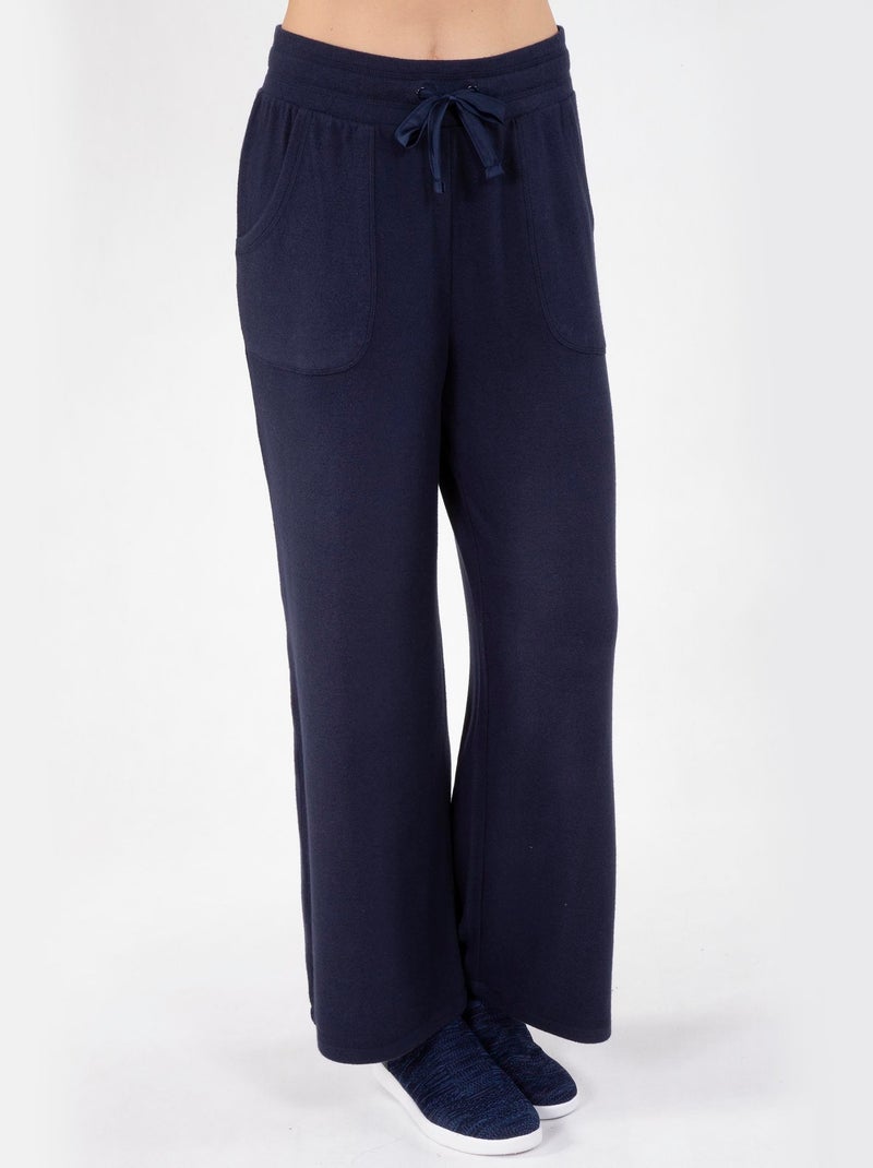 Pantalons homewear vêtements d'intérieur, matière ultra-douce et respirante. Bleu marine - Kiabi