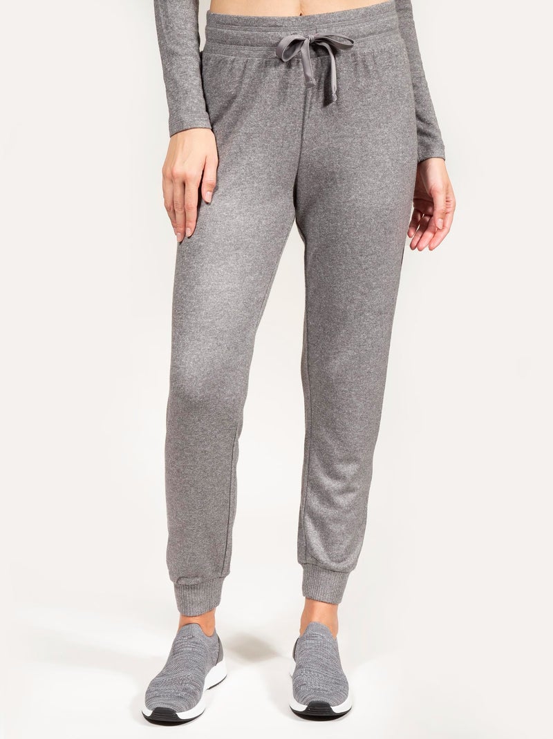 Pantalons homewear vêtements d'intérieur, matière ultra-douce et respirante. Gris chiné - Kiabi