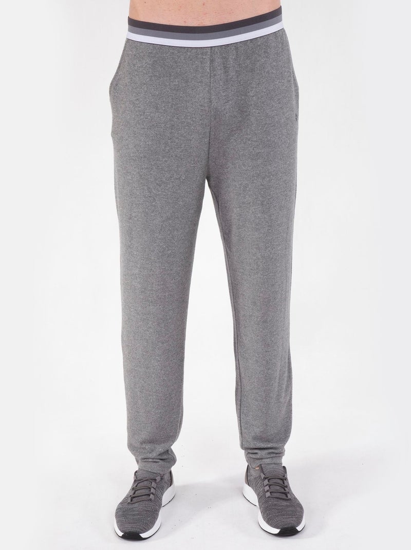 Pantalons homewear vêtements d'intérieur, matière ultra-douce et respirante. Gris chiné - Kiabi