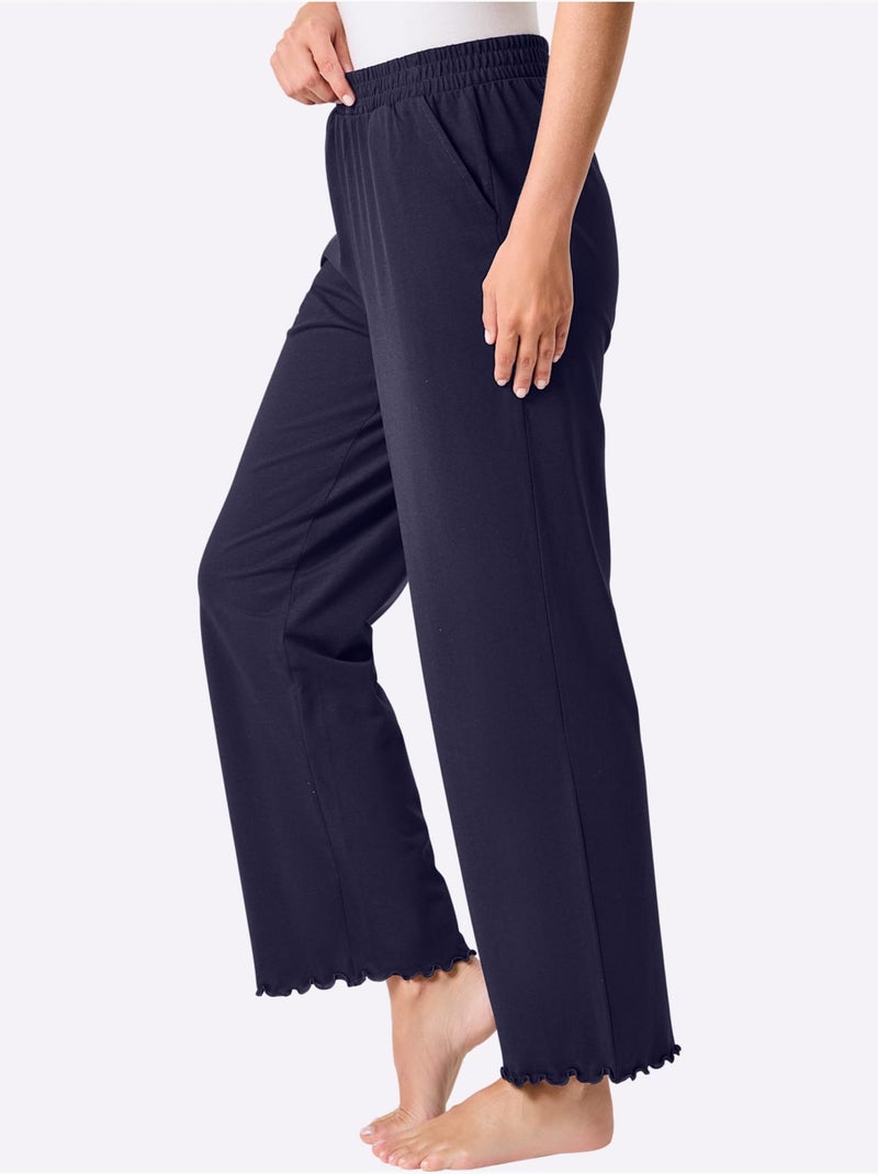 Pantalons Jersey Fin - Taille Standard - Witt - Lot de 2 Noir Bleu - Kiabi
