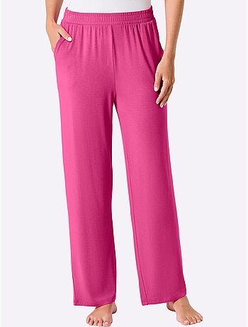 Pantalons jersey fin avec ceinture élastique et poches biais - Taille courte - Witt