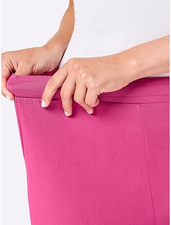 Pantalons jersey fin avec ceinture élastique et poches biais - Taille courte - Witt