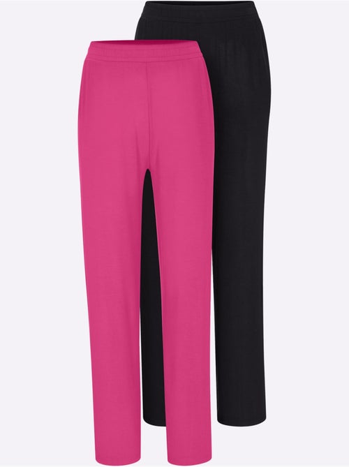Pantalons jersey fin avec ceinture élastique et poches biais - Taille courte - Witt - Kiabi Pantalons jersey fin avec ceinture élastique et poches biais - Taille courte - Witt - Kiabi